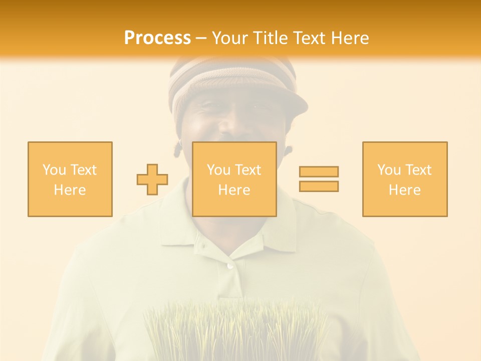 A Man Holding A Box Of Grass Powerpoint Template PowerPoint Template