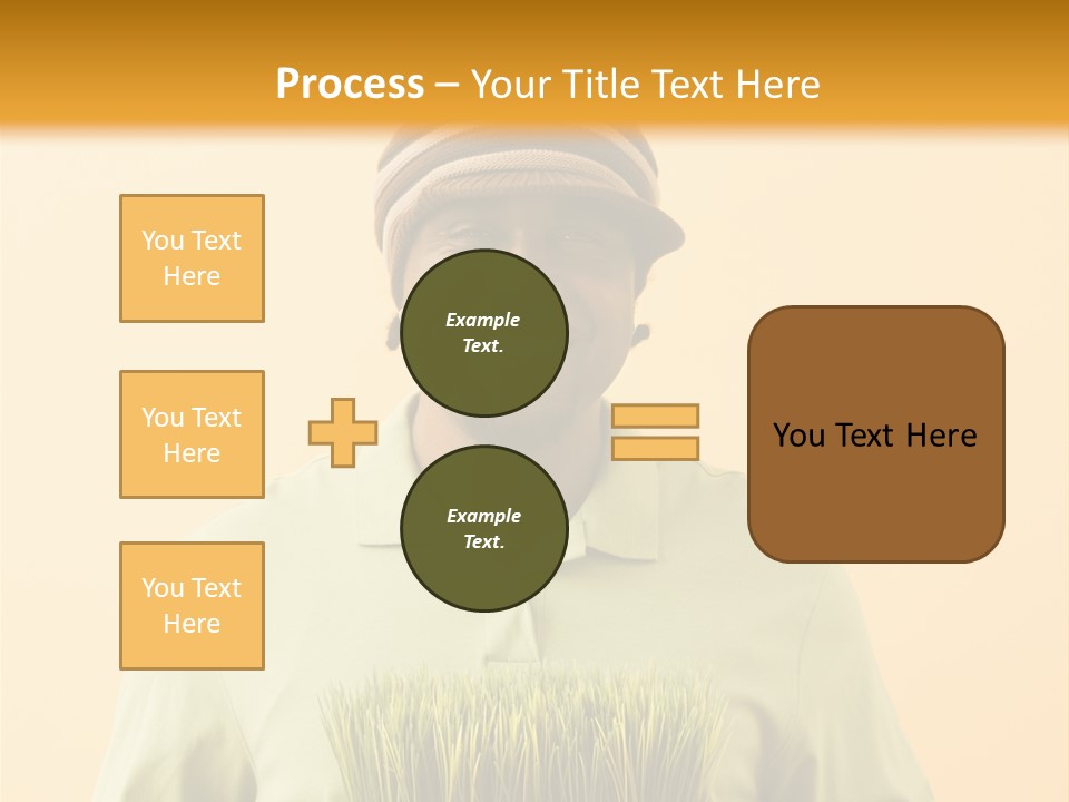 A Man Holding A Box Of Grass Powerpoint Template PowerPoint Template