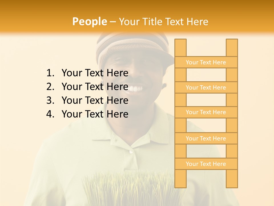 A Man Holding A Box Of Grass Powerpoint Template PowerPoint Template