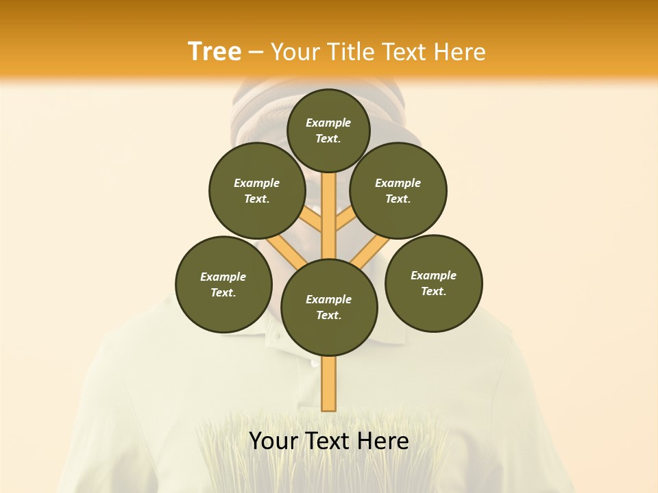 A Man Holding A Box Of Grass Powerpoint Template PowerPoint Template