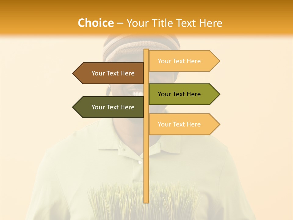 A Man Holding A Box Of Grass Powerpoint Template PowerPoint Template