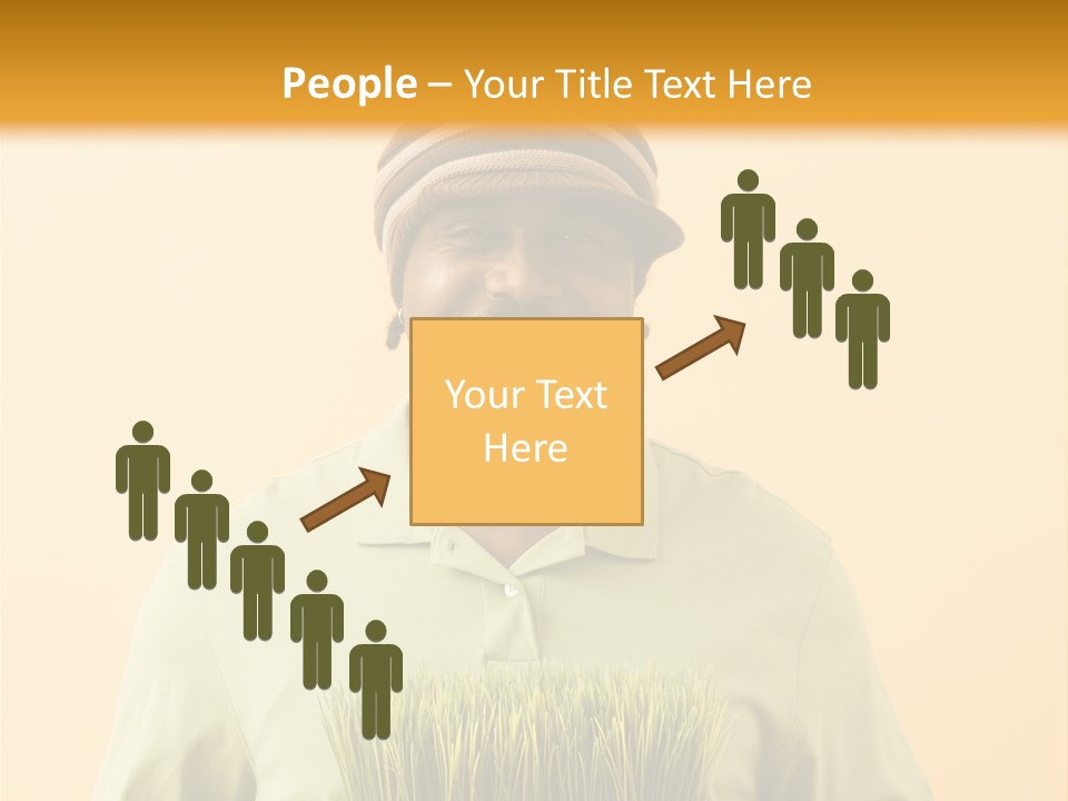 A Man Holding A Box Of Grass Powerpoint Template PowerPoint Template