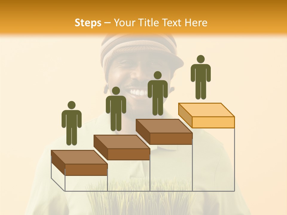 A Man Holding A Box Of Grass Powerpoint Template PowerPoint Template