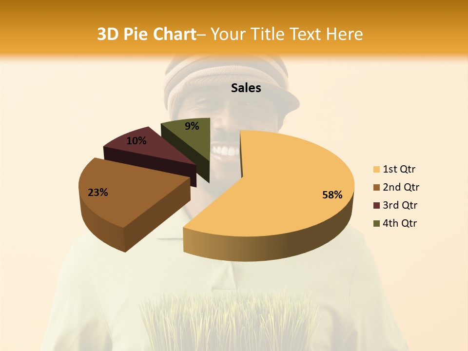 A Man Holding A Box Of Grass Powerpoint Template PowerPoint Template