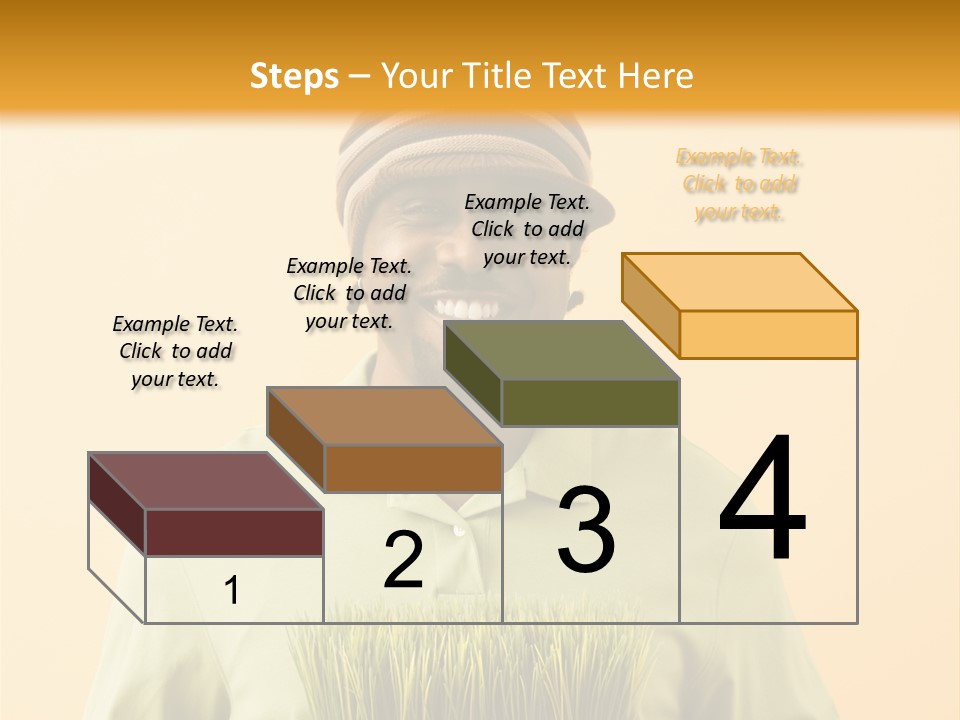 A Man Holding A Box Of Grass Powerpoint Template PowerPoint Template