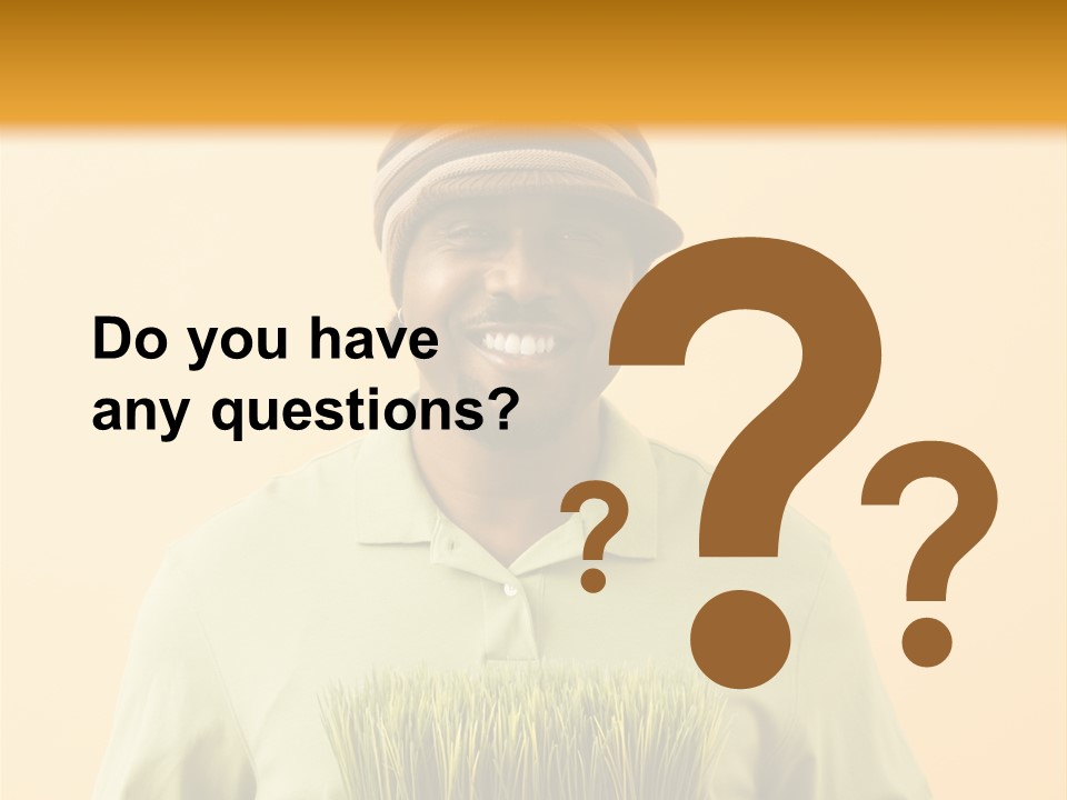 A Man Holding A Box Of Grass Powerpoint Template PowerPoint Template