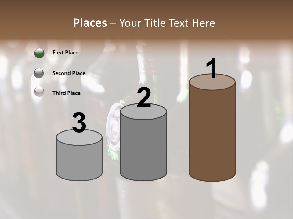 Blurred Liquor Bottles On A Bar. PowerPoint Template