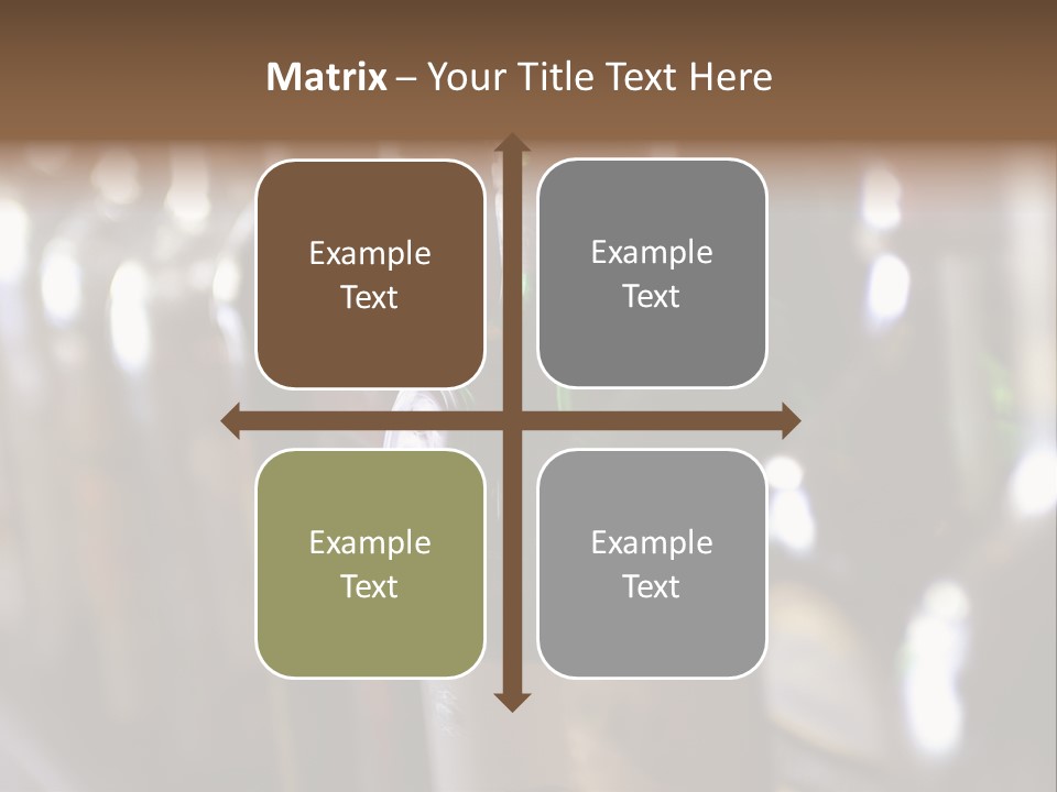 Blurred Liquor Bottles On A Bar. PowerPoint Template