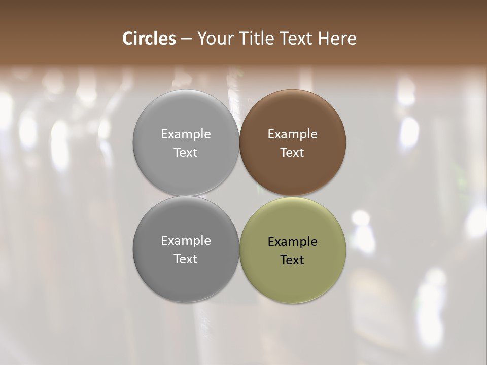 Blurred Liquor Bottles On A Bar. PowerPoint Template