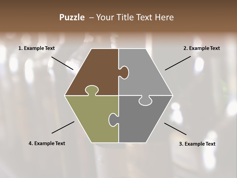 Blurred Liquor Bottles On A Bar. PowerPoint Template