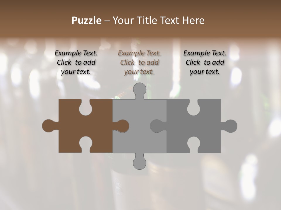 Blurred Liquor Bottles On A Bar. PowerPoint Template