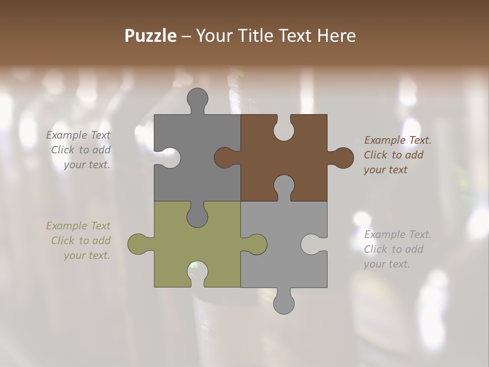 Blurred Liquor Bottles On A Bar. PowerPoint Template
