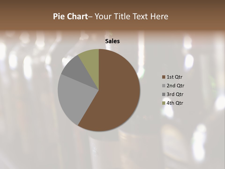 Blurred Liquor Bottles On A Bar. PowerPoint Template