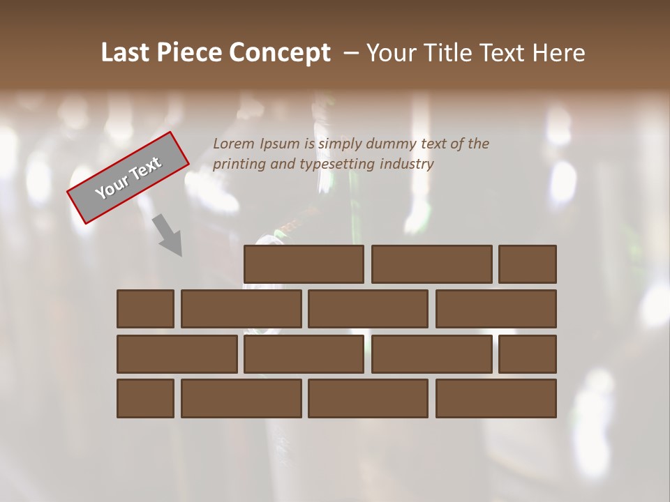 Blurred Liquor Bottles On A Bar. PowerPoint Template