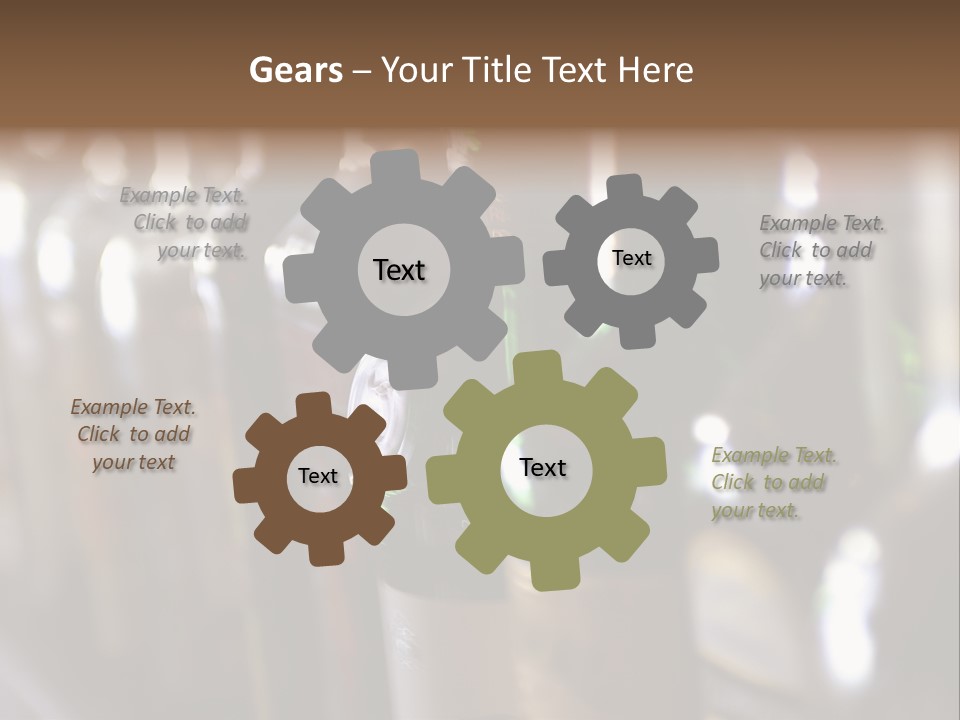 Blurred Liquor Bottles On A Bar. PowerPoint Template