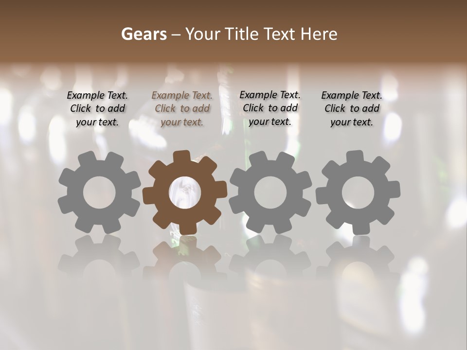 Blurred Liquor Bottles On A Bar. PowerPoint Template