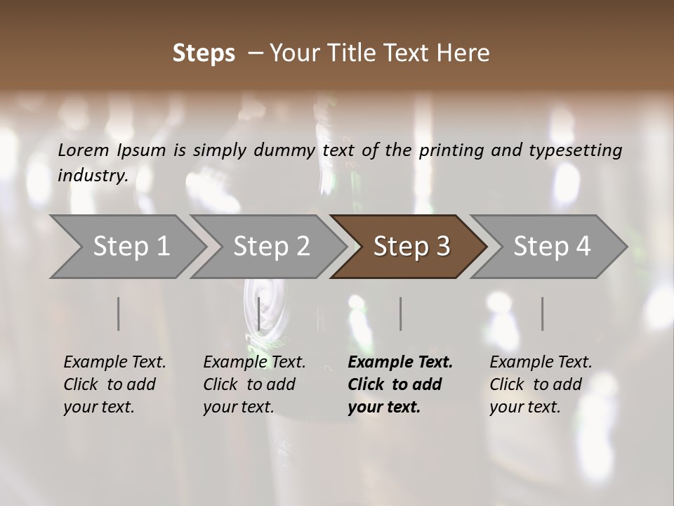 Blurred Liquor Bottles On A Bar. PowerPoint Template