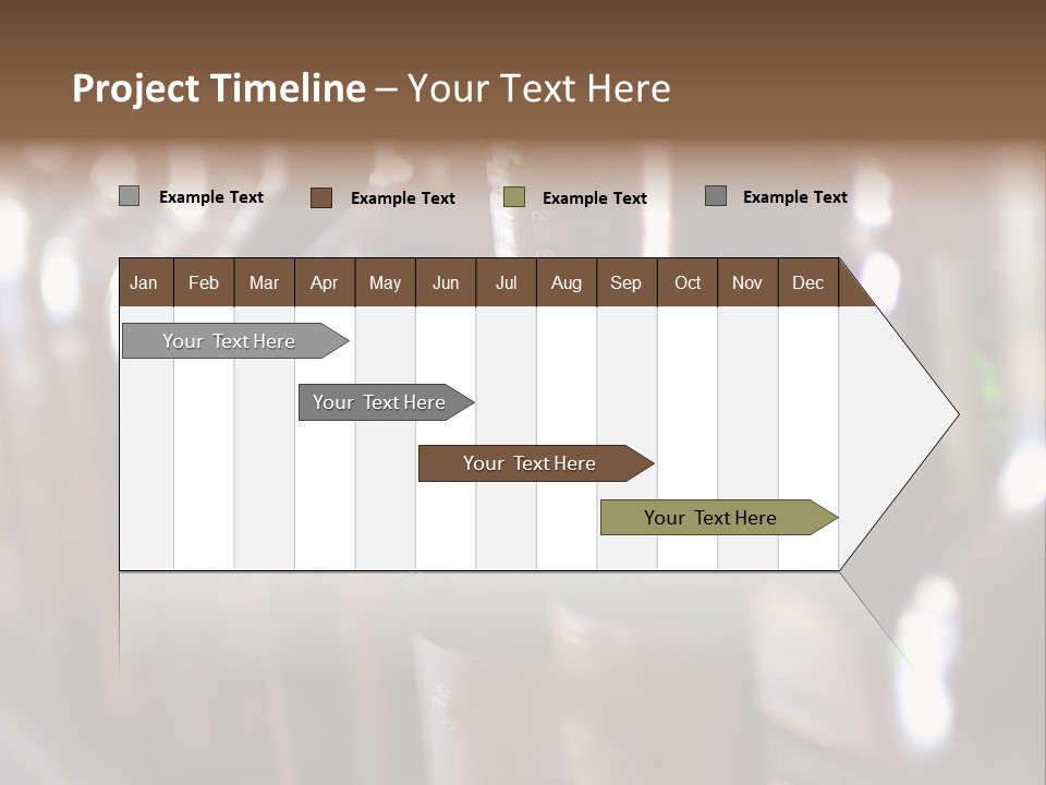 Blurred Liquor Bottles On A Bar. PowerPoint Template