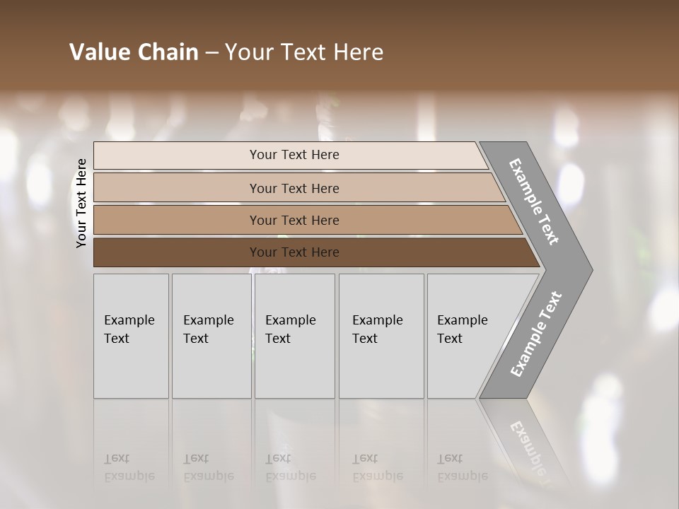 Blurred Liquor Bottles On A Bar. PowerPoint Template