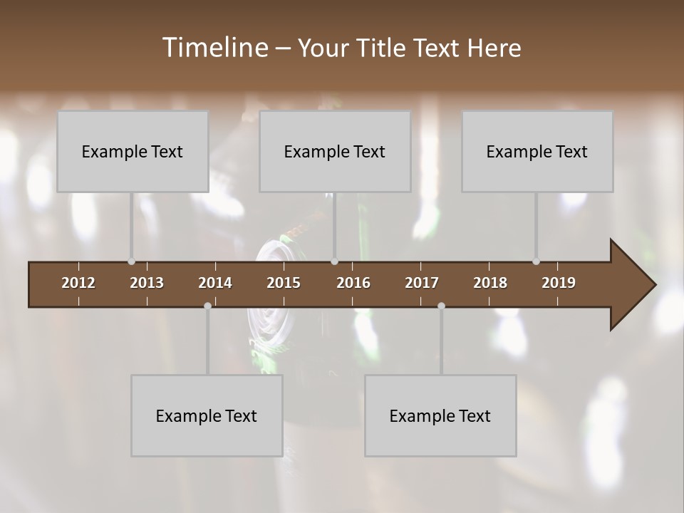 Blurred Liquor Bottles On A Bar. PowerPoint Template
