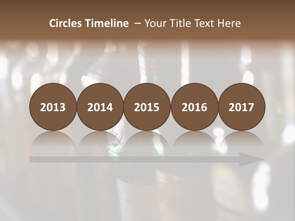 Blurred Liquor Bottles On A Bar. PowerPoint Template