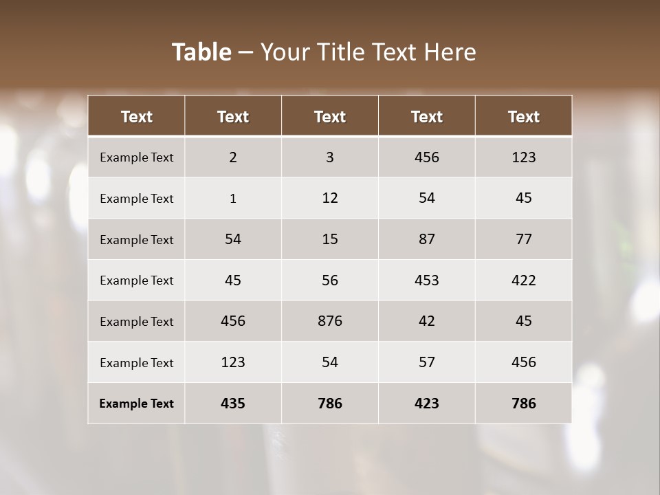 Blurred Liquor Bottles On A Bar. PowerPoint Template