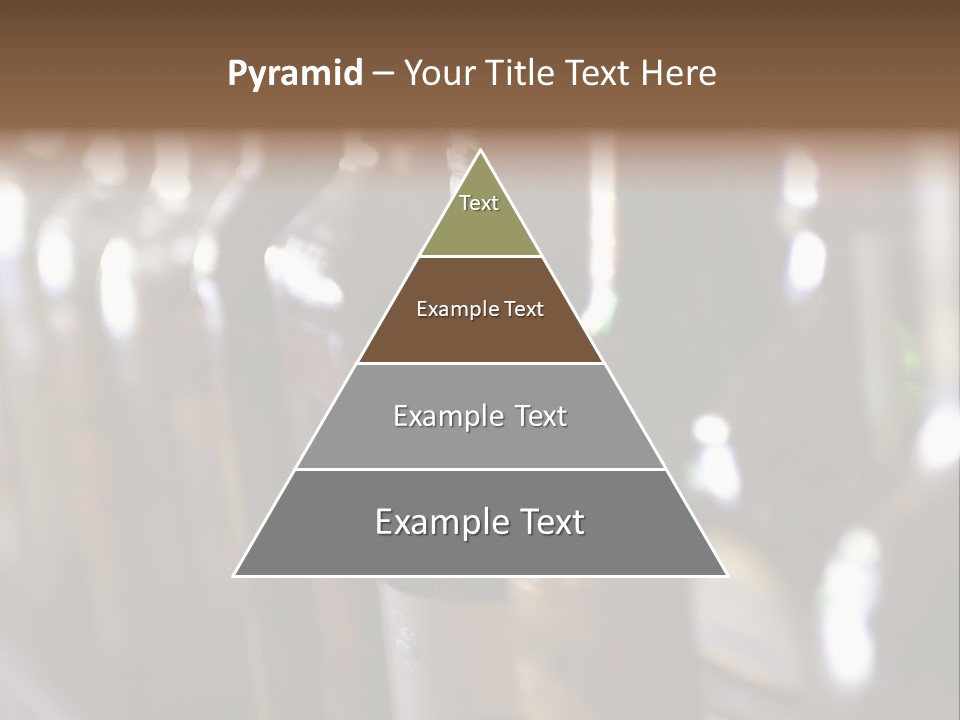 Blurred Liquor Bottles On A Bar. PowerPoint Template