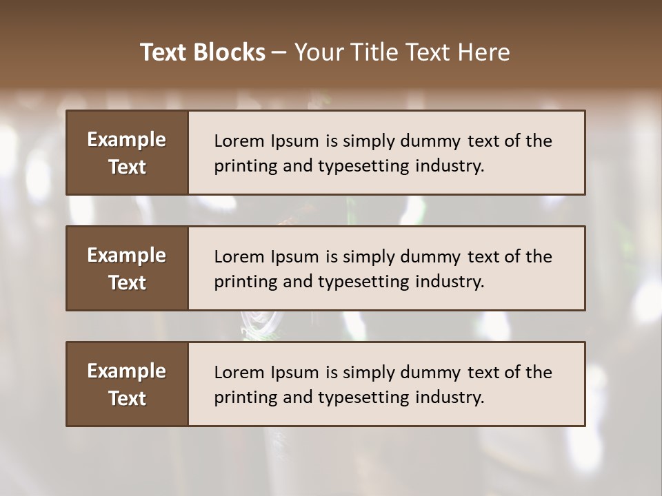Blurred Liquor Bottles On A Bar. PowerPoint Template