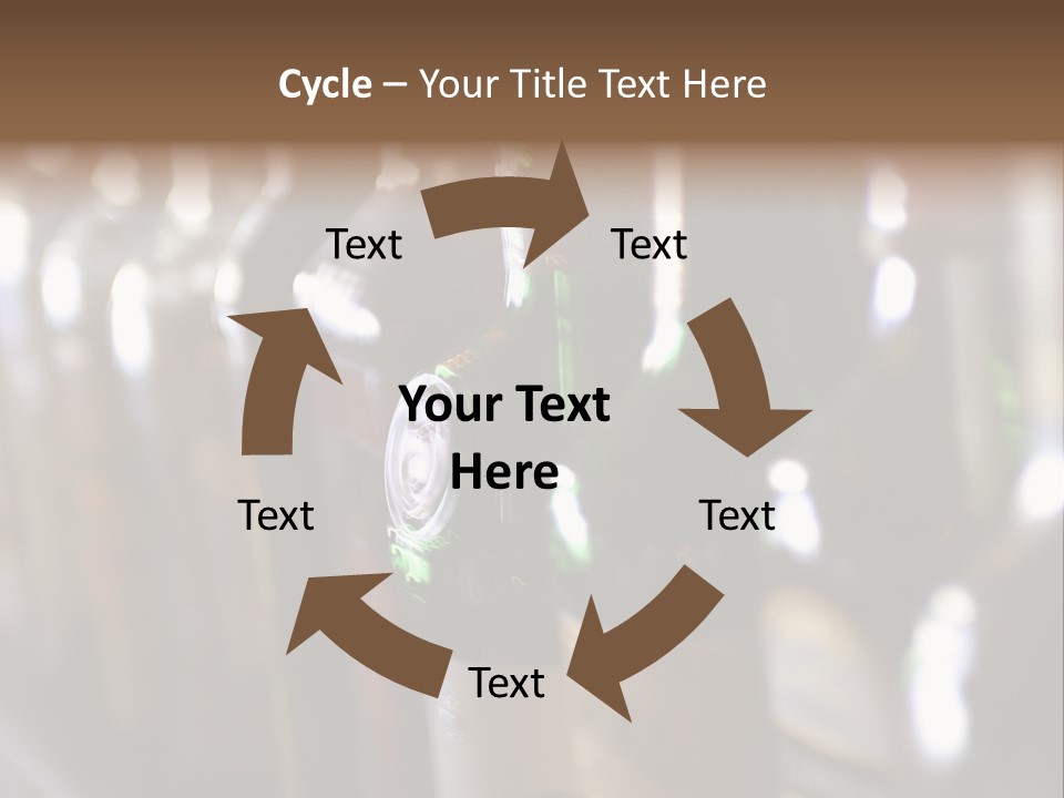 Blurred Liquor Bottles On A Bar. PowerPoint Template