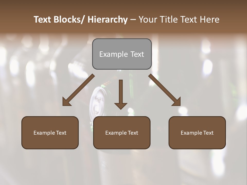 Blurred Liquor Bottles On A Bar. PowerPoint Template