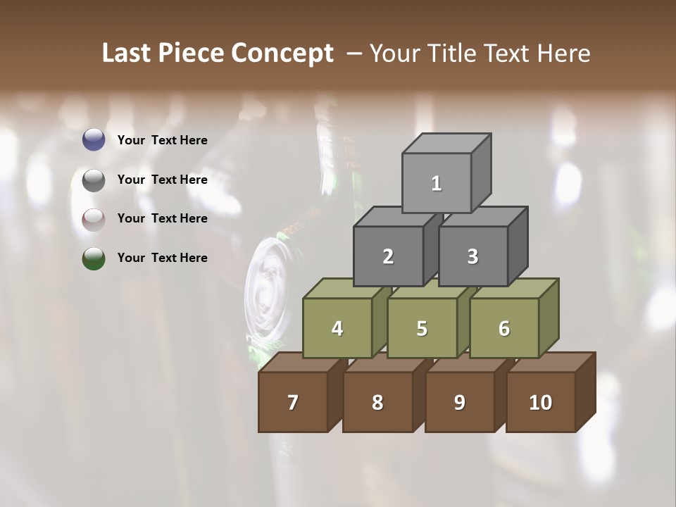 Blurred Liquor Bottles On A Bar. PowerPoint Template