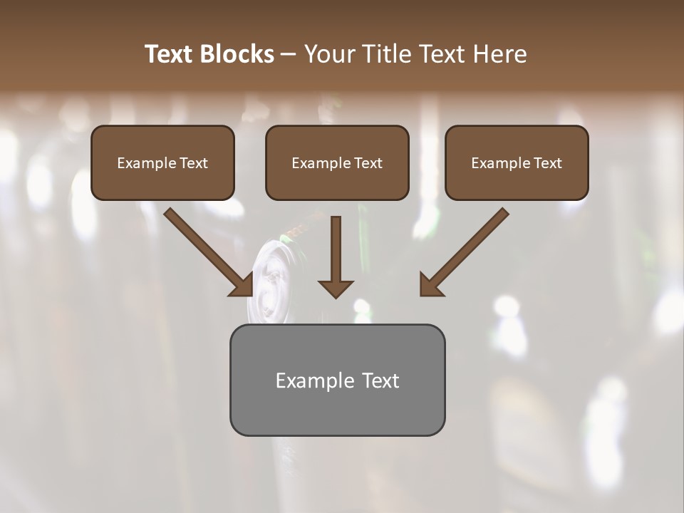 Blurred Liquor Bottles On A Bar. PowerPoint Template