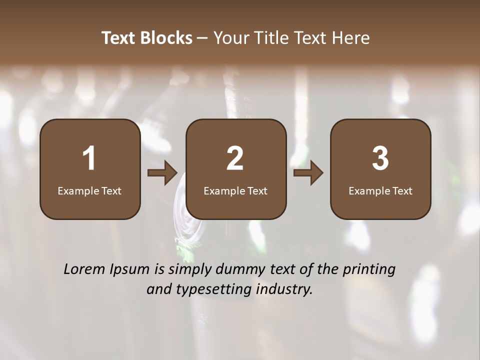 Blurred Liquor Bottles On A Bar. PowerPoint Template