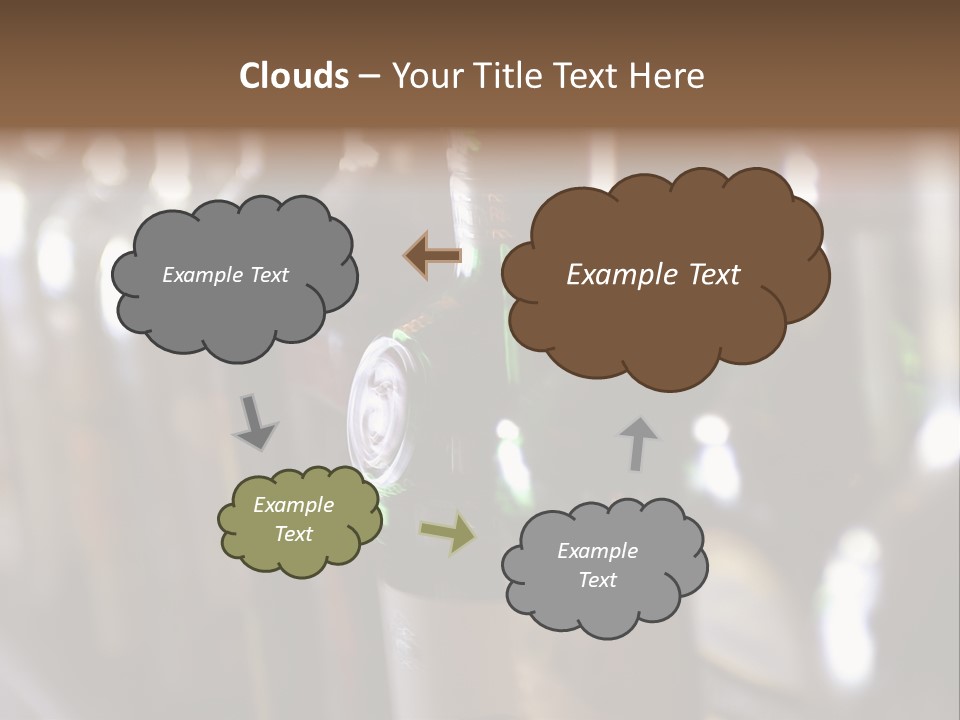 Blurred Liquor Bottles On A Bar. PowerPoint Template