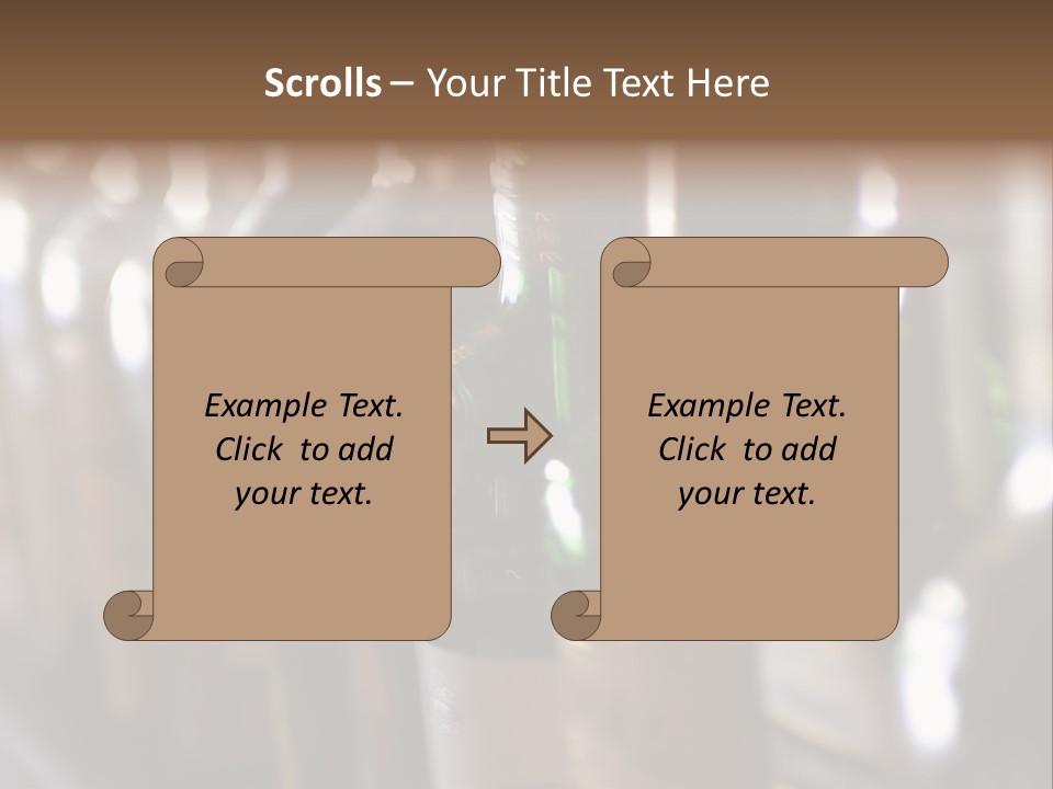 Blurred Liquor Bottles On A Bar. PowerPoint Template