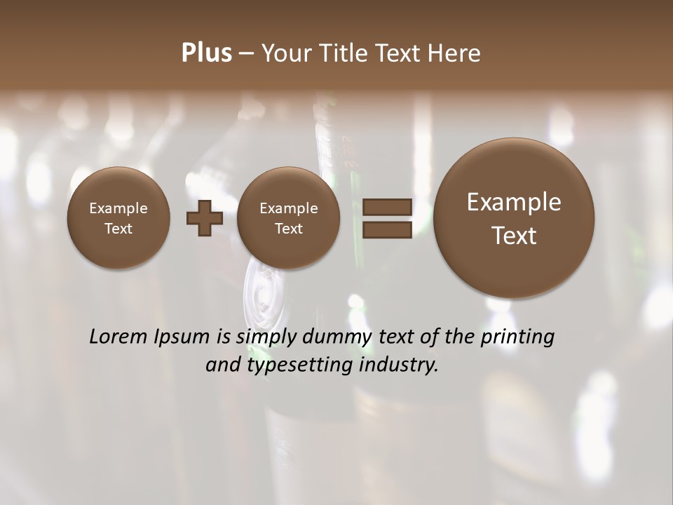 Blurred Liquor Bottles On A Bar. PowerPoint Template