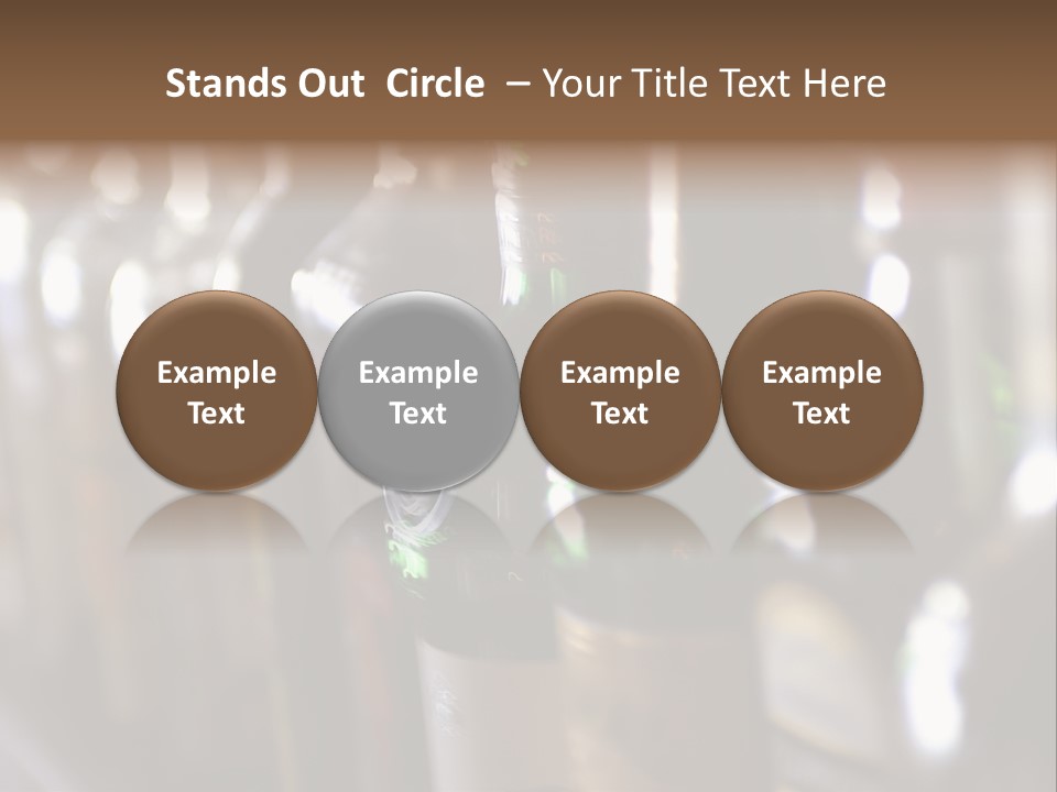 Blurred Liquor Bottles On A Bar. PowerPoint Template