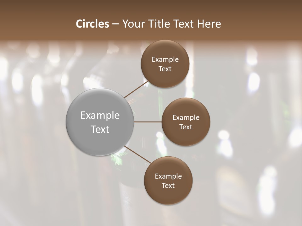Blurred Liquor Bottles On A Bar. PowerPoint Template