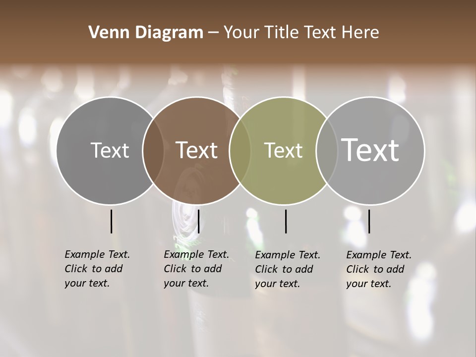 Blurred Liquor Bottles On A Bar. PowerPoint Template