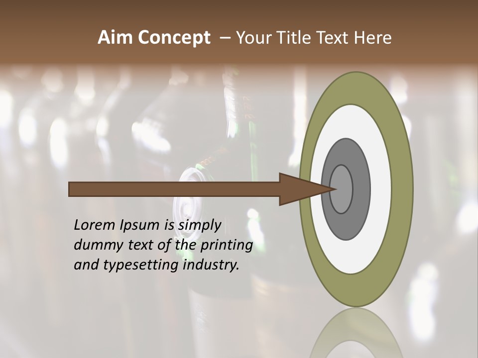 Blurred Liquor Bottles On A Bar. PowerPoint Template