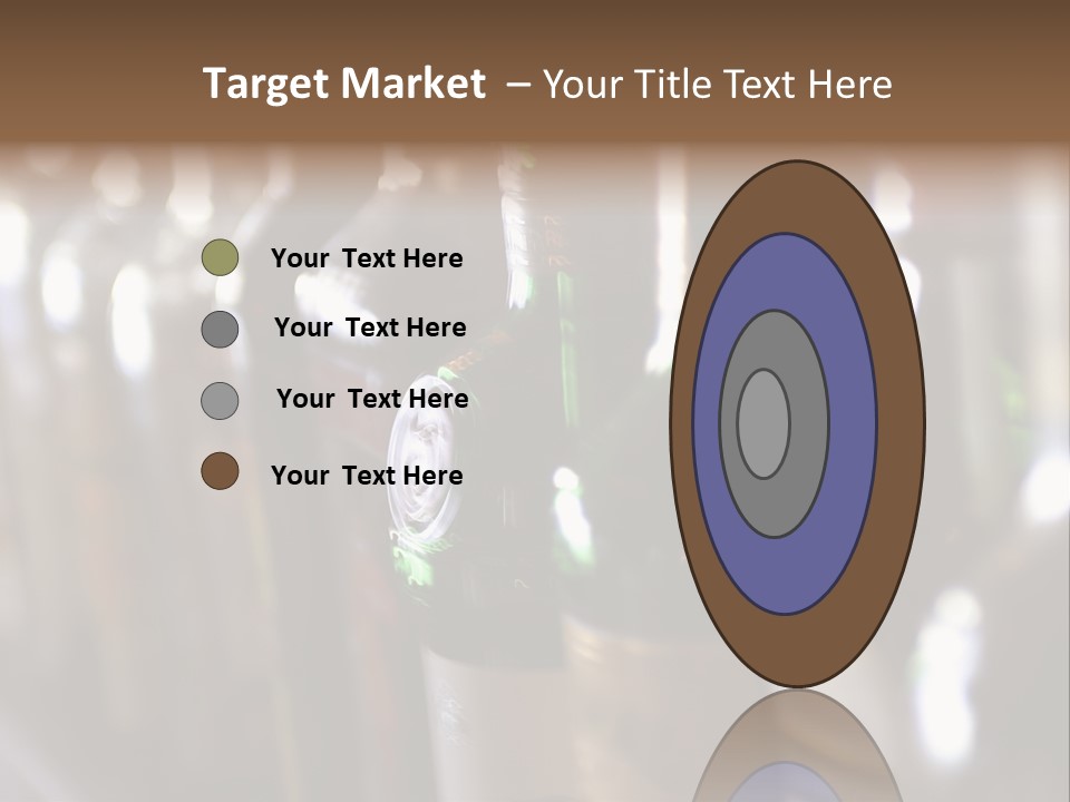 Blurred Liquor Bottles On A Bar. PowerPoint Template