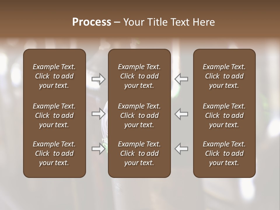 Blurred Liquor Bottles On A Bar. PowerPoint Template
