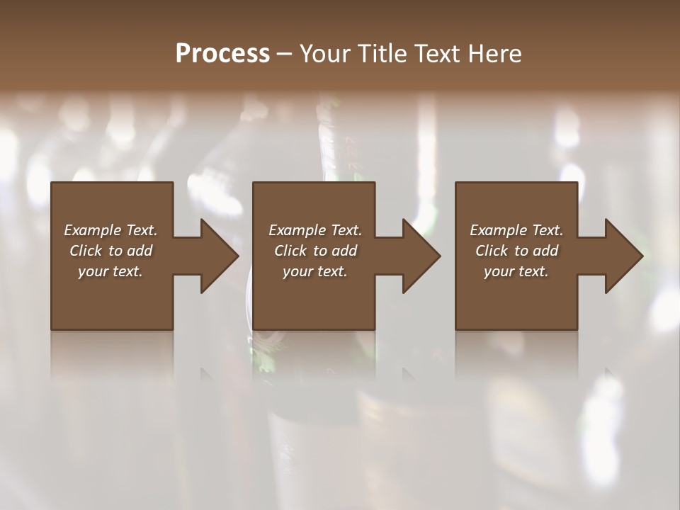 Blurred Liquor Bottles On A Bar. PowerPoint Template