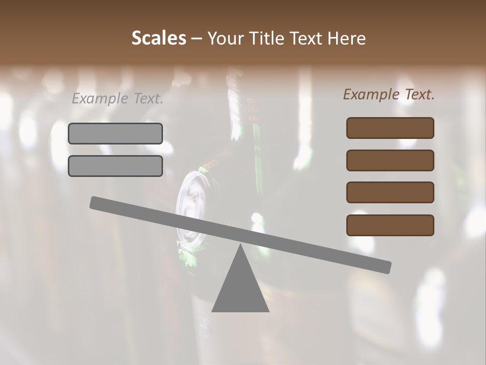 Blurred Liquor Bottles On A Bar. PowerPoint Template