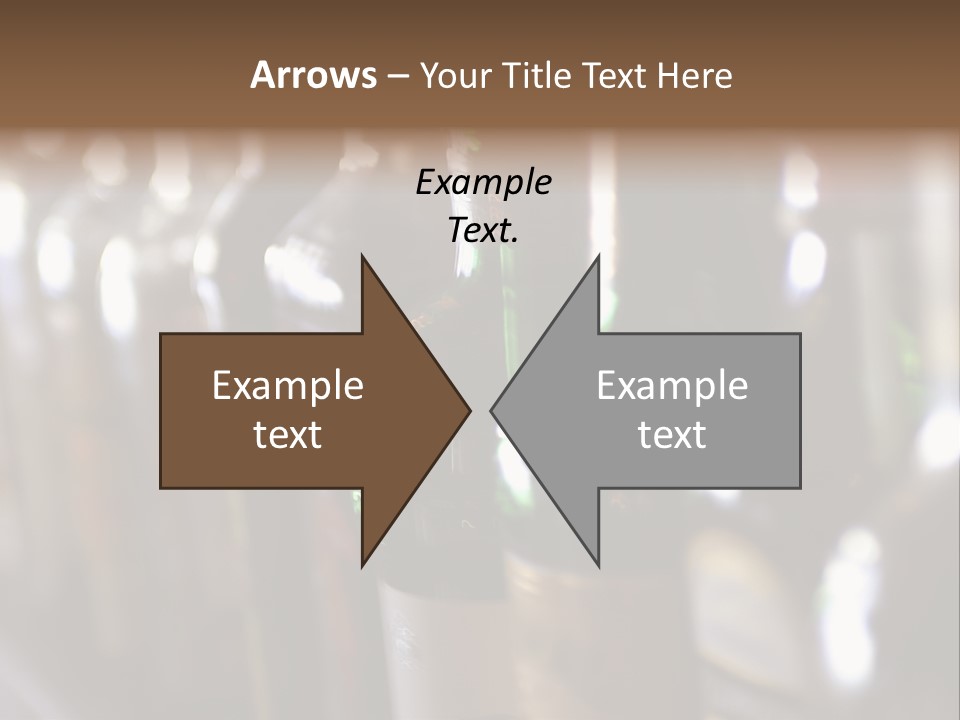 Blurred Liquor Bottles On A Bar. PowerPoint Template