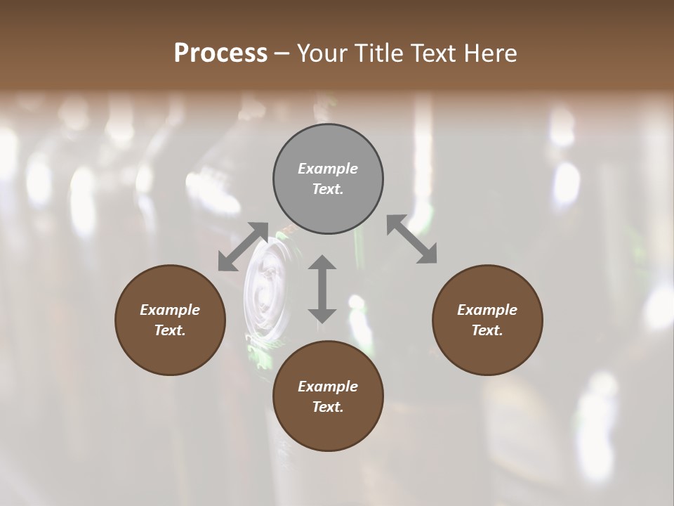Blurred Liquor Bottles On A Bar. PowerPoint Template