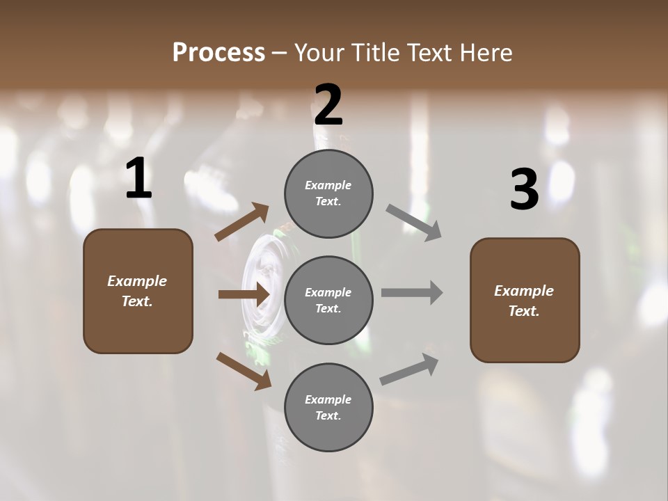 Blurred Liquor Bottles On A Bar. PowerPoint Template