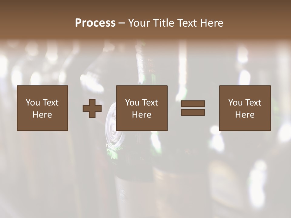 Blurred Liquor Bottles On A Bar. PowerPoint Template