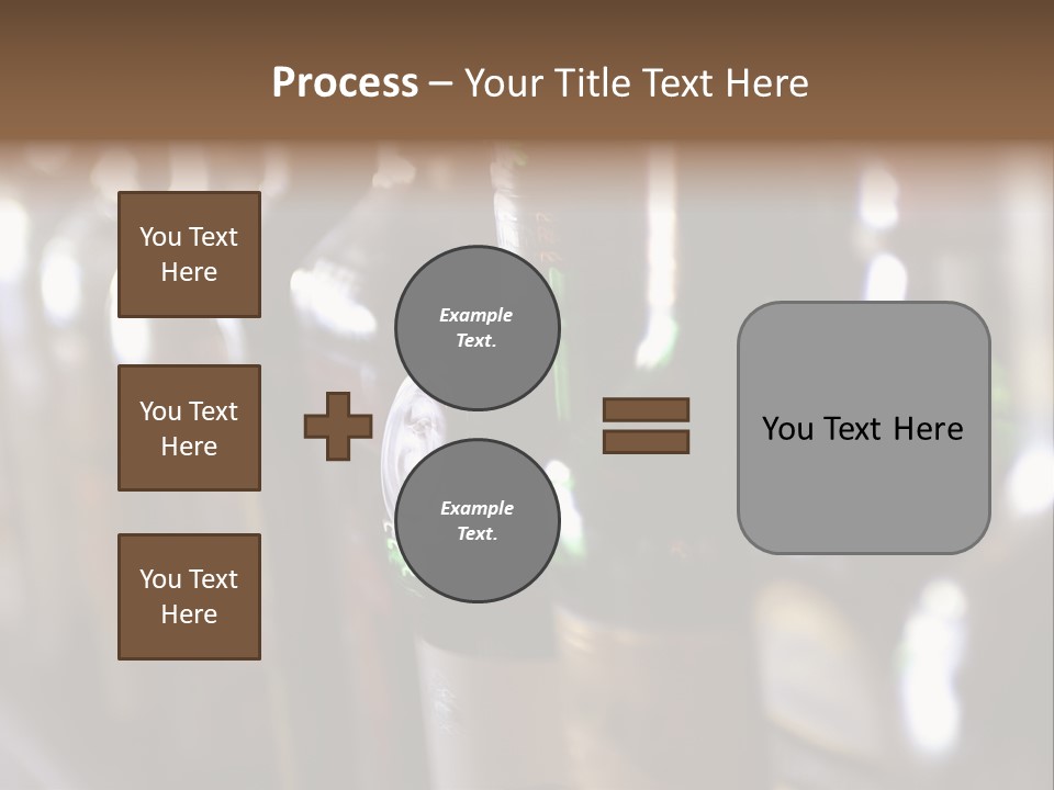 Blurred Liquor Bottles On A Bar. PowerPoint Template