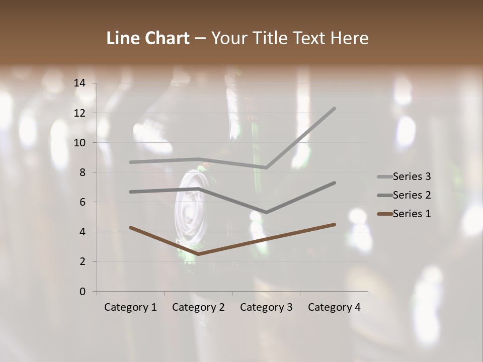 Blurred Liquor Bottles On A Bar. PowerPoint Template